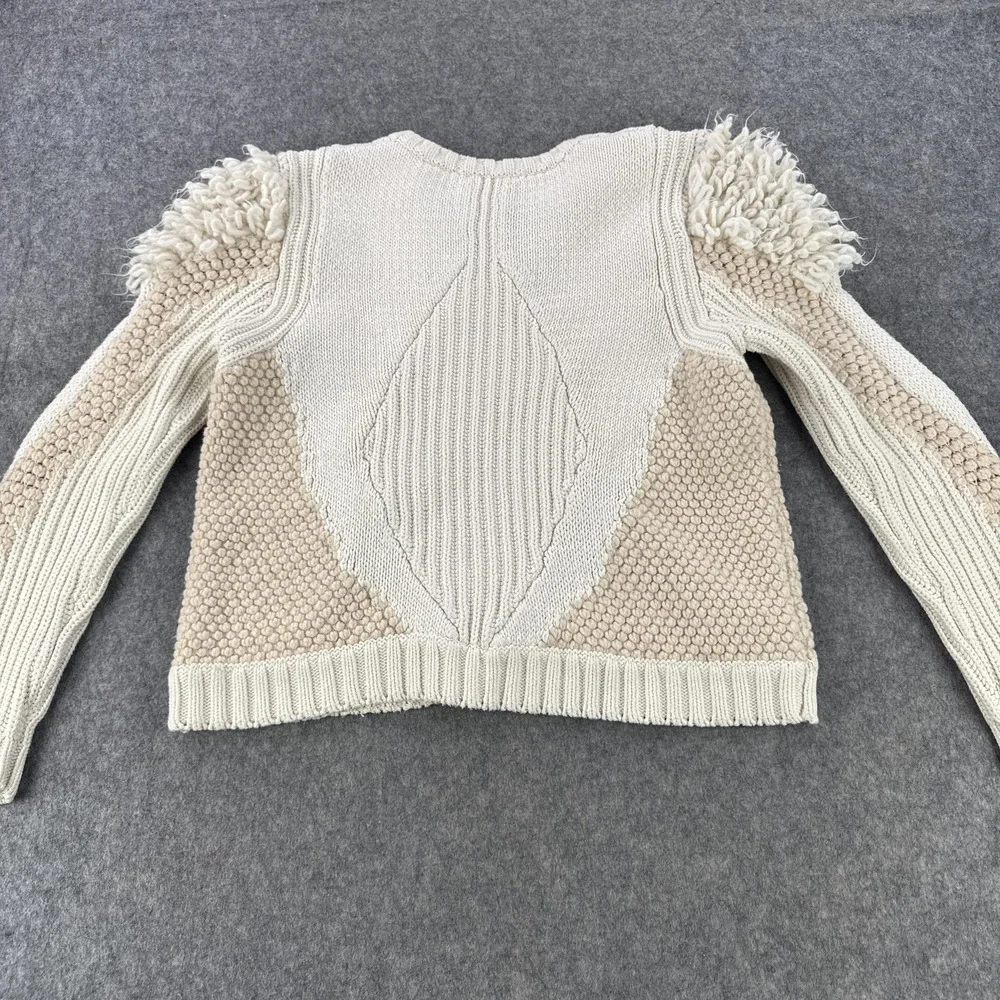 & Other Stories Sweater Womens Large Cream Beige Chunky Cable Knit Wool Blend - Picture 6 of 10